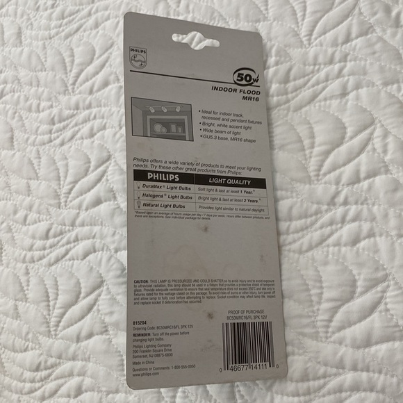 Philips indoor flood bright white accent light bulb 2pk 50w halogen 12v - Picture 2 of 4